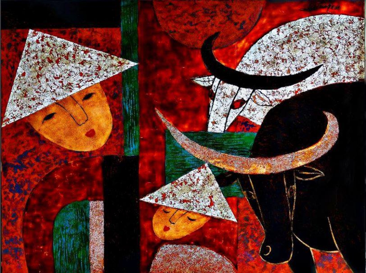 Tác phẩm "Mục đồng" của hoạ sĩ Phạm Chính Trung.