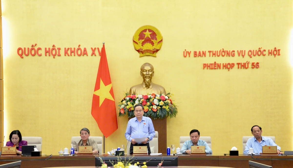 National Assembly Tran Thanh Man speaks at the 56th session of the National Assembly Standing Committee. (Photo: Le Tuyet/VOV)